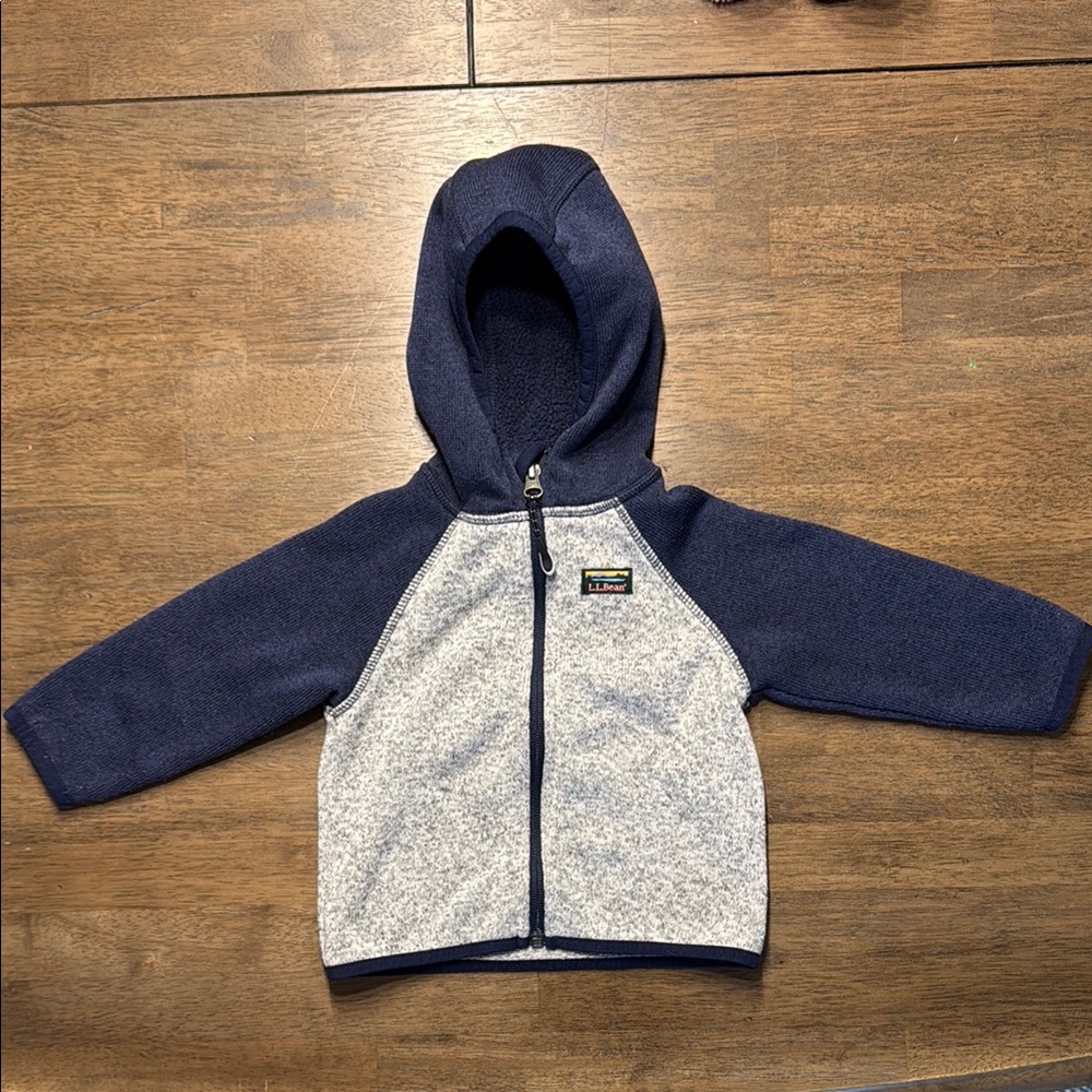 Infants L.L. Bean Sweater Fleece, Hooded Colorblock Jacket